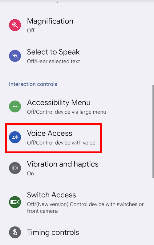Tap Voice Access